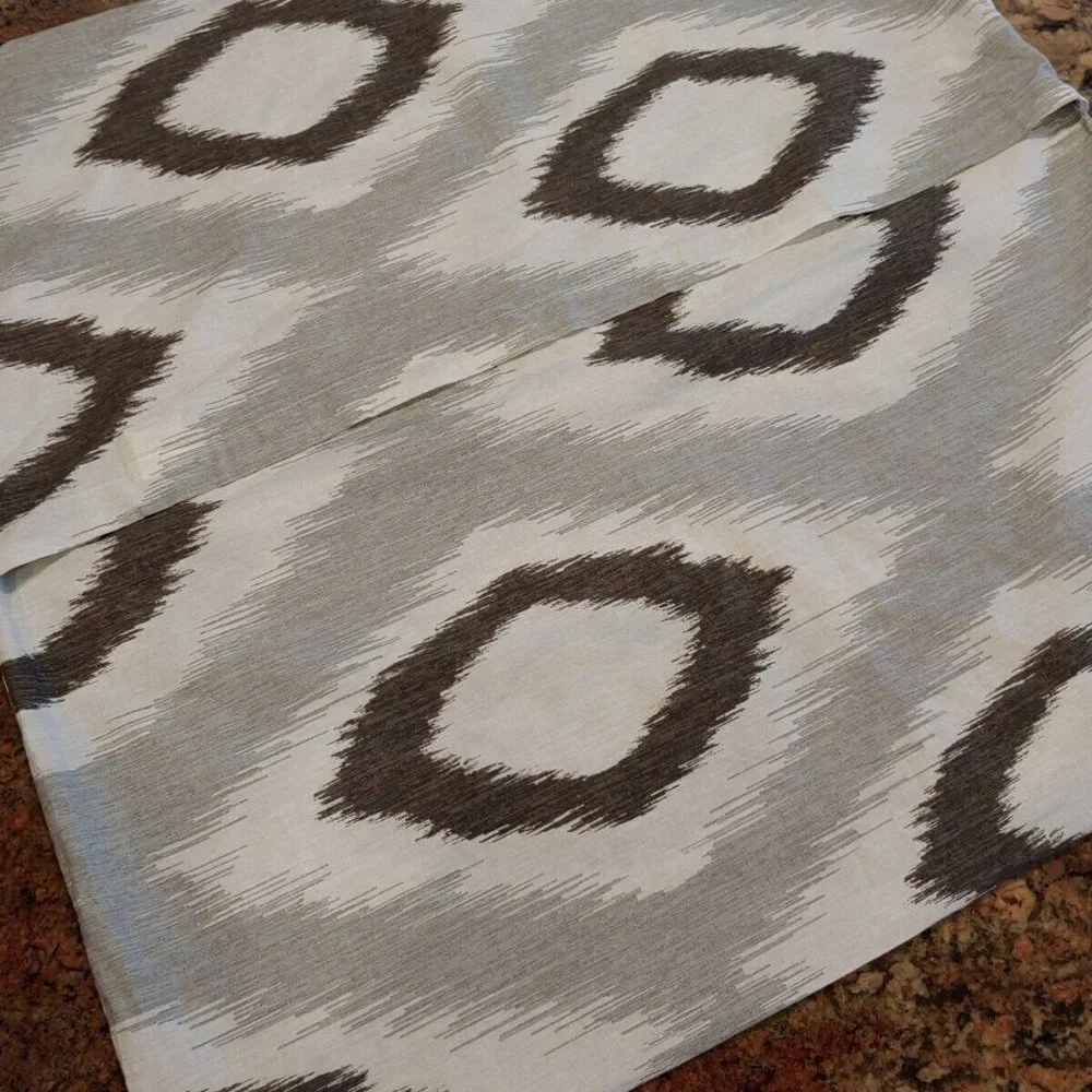 West Elm Ikat Euro Sham Diamond Grey Organic Cotton 26